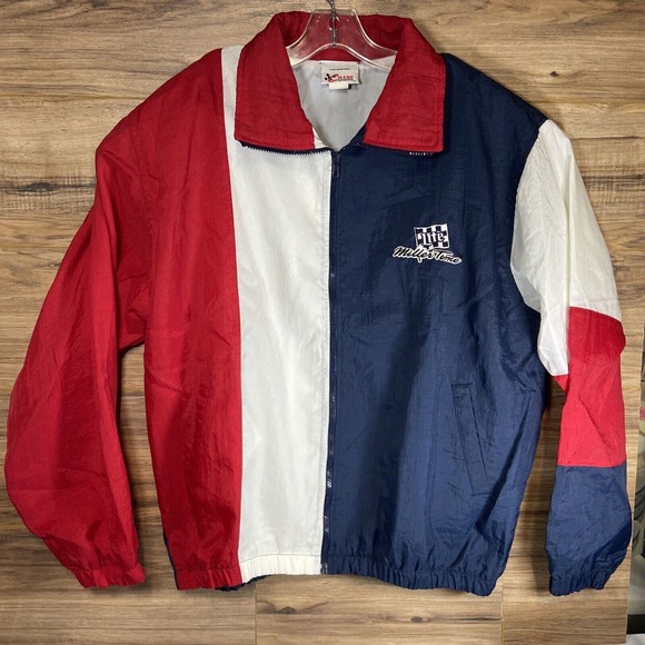 Chase Other - Rusty Wallace Chase Authentics Windbreaker Jacket Miller Lite Racing Men’s Sz L